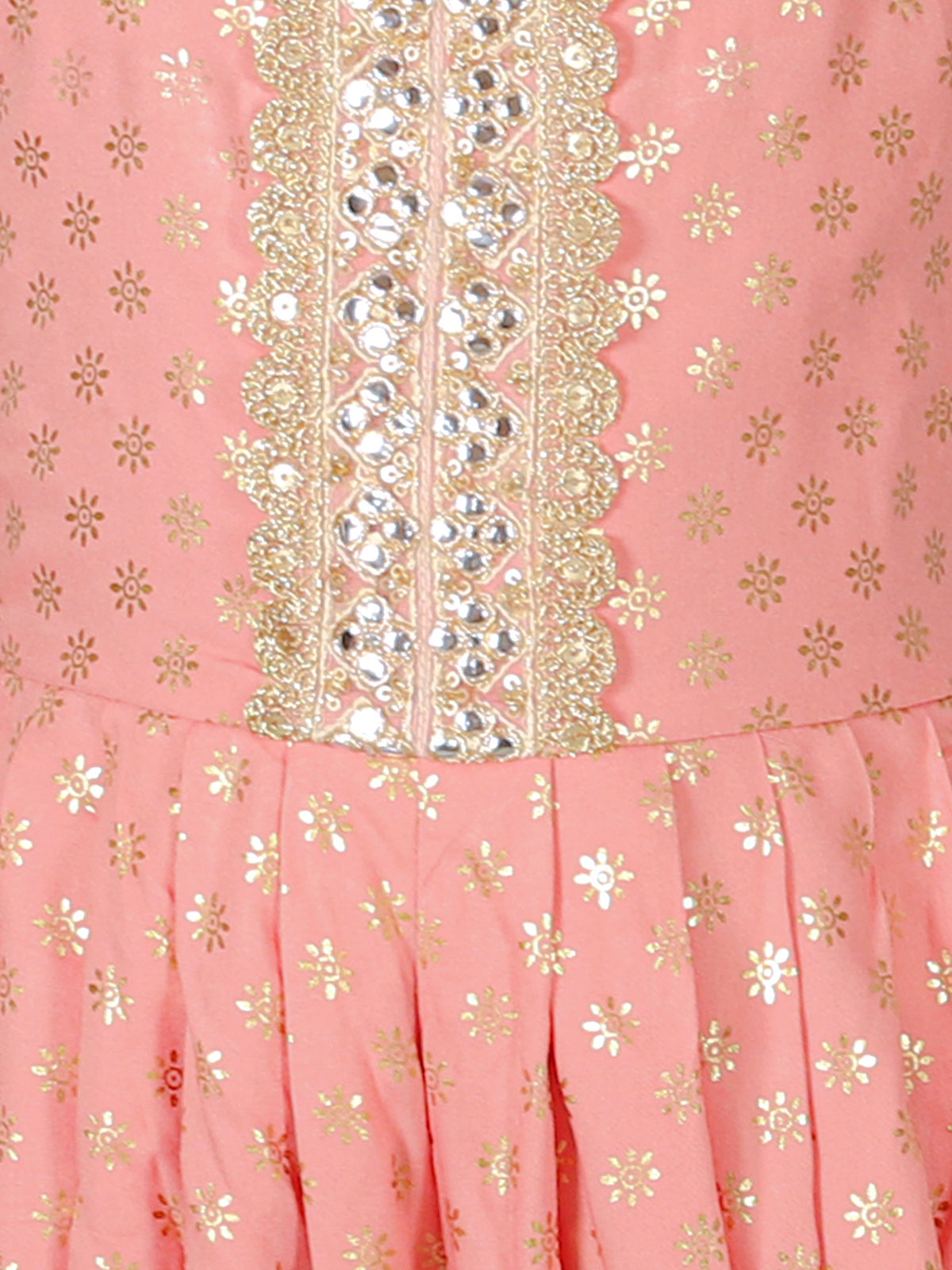 Fusion Fair Girls Peach Dhoti Jumper