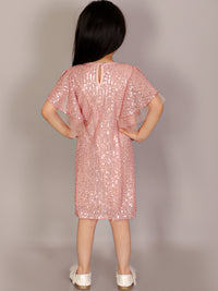 Razzle Dazzle Girls Peach Sequins Party Dress