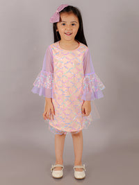 Razzle Dazzle Girls Pink Multi Color Sequins Party Dress