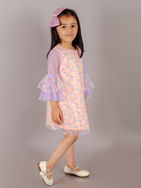 Razzle Dazzle Girls Pink Multi Color Sequins Party Dress