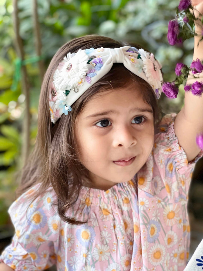 Daphne Embroidered Kids Headband