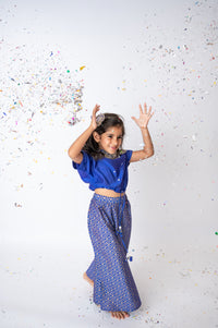 3D Floral Off Shoulder Blouse & Palazzo Set