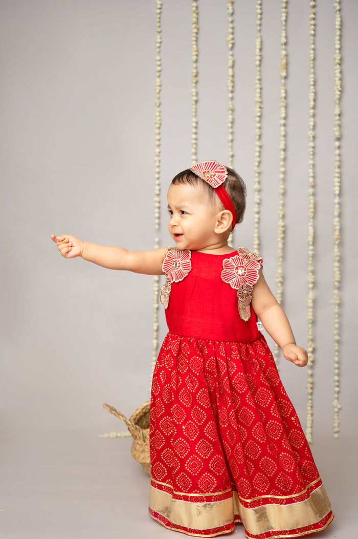 3D Floral Lehenga Set