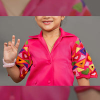 Pink Cut work Blazer