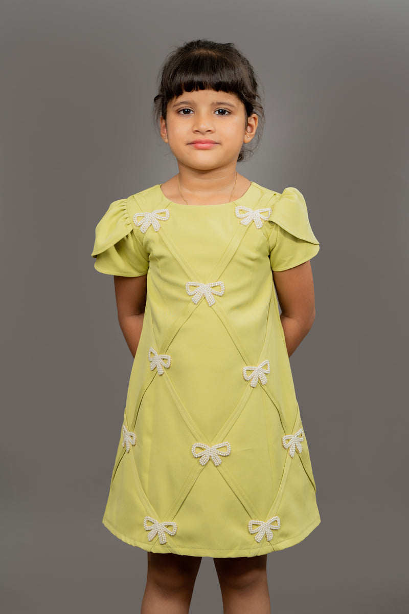 Lime Green Bow Dress