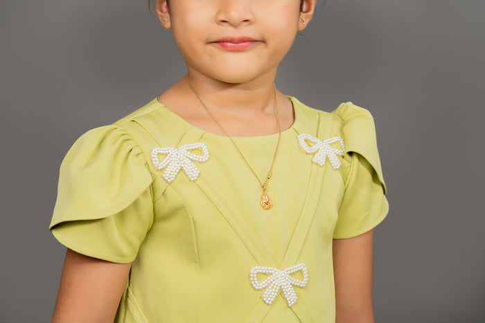 Lime Green Bow Dress
