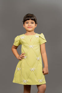 Lime Green Bow Dress