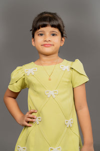 Lime Green Bow Dress
