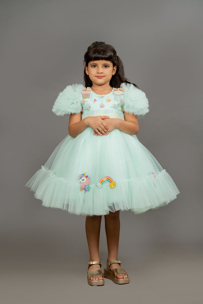 Mint Green Unicorn Dress