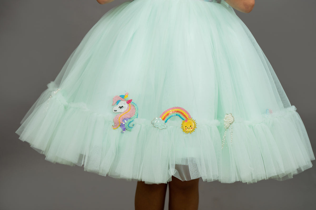 Mint Green Unicorn Dress