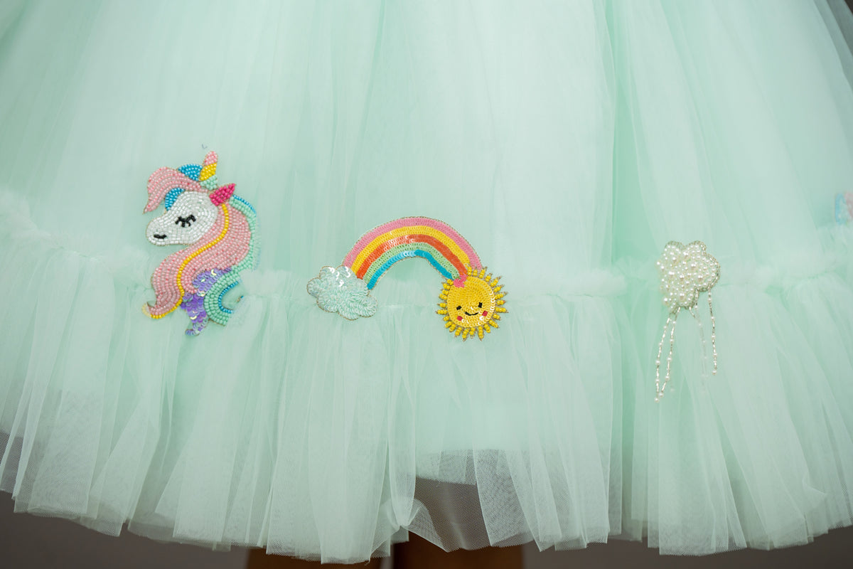 Mint Green Unicorn Dress