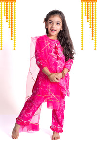 Pink Floral Suit With Straight Pants