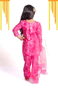 Pink Floral Suit With Straight Pants