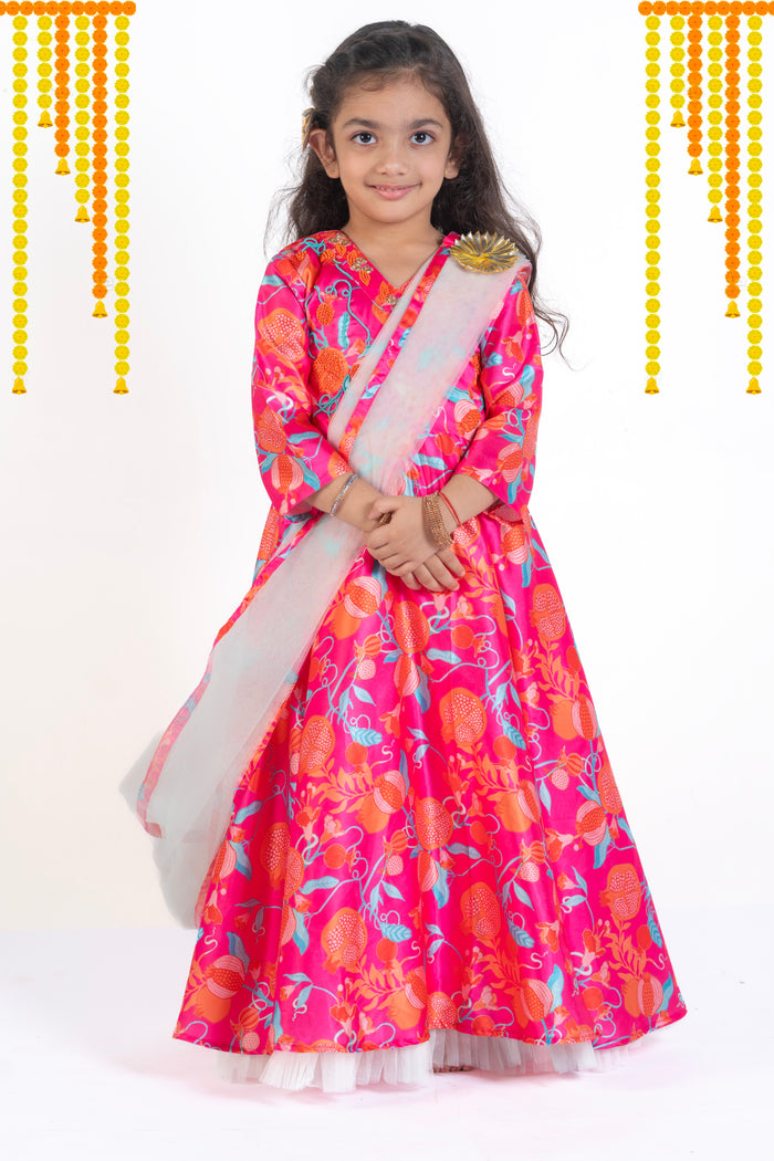 Gown With Detachable Drape Dupatta
