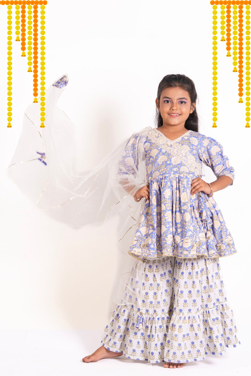 Block Printed Cotton Sharara