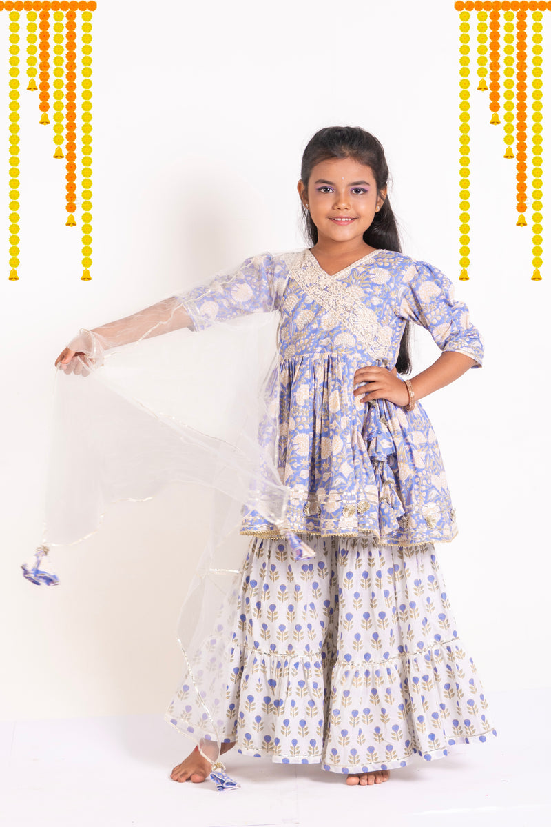 Block Printed Cotton Sharara