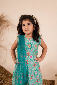 Green Ikkat Ghaghra Choli
