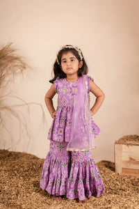 Lilac Ikkat Sharara