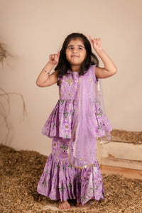 Lilac Ikkat Sharara