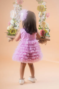 Frilled And Fabulous Lilac Tulle Party Dress