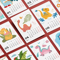 Dino Desk Calendar 2024