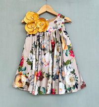 Floral Dress with Handmade flowers