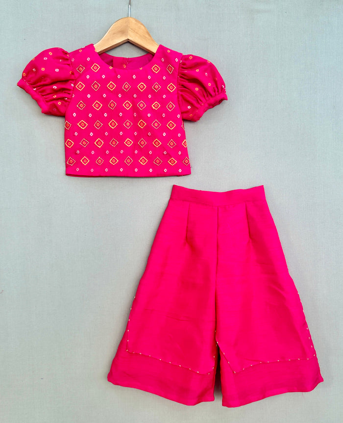 Brocade Embroidered Palazzo Set