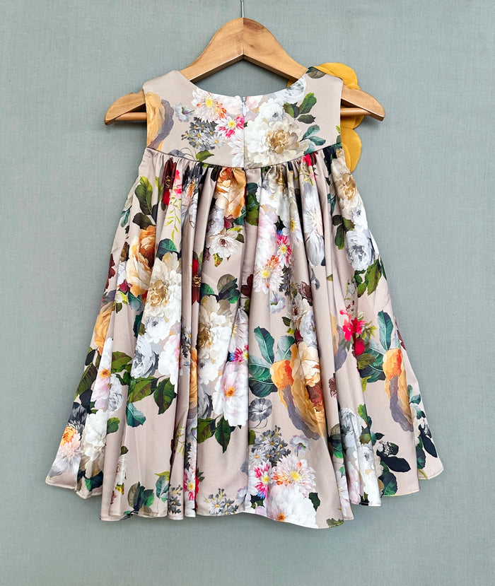 Floral Dress with Handmade flowers