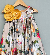 Floral Dress with Handmade flowers