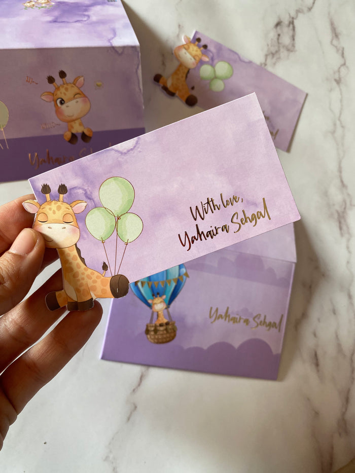 Giraffe Balloon Adventure Set (Lavender)