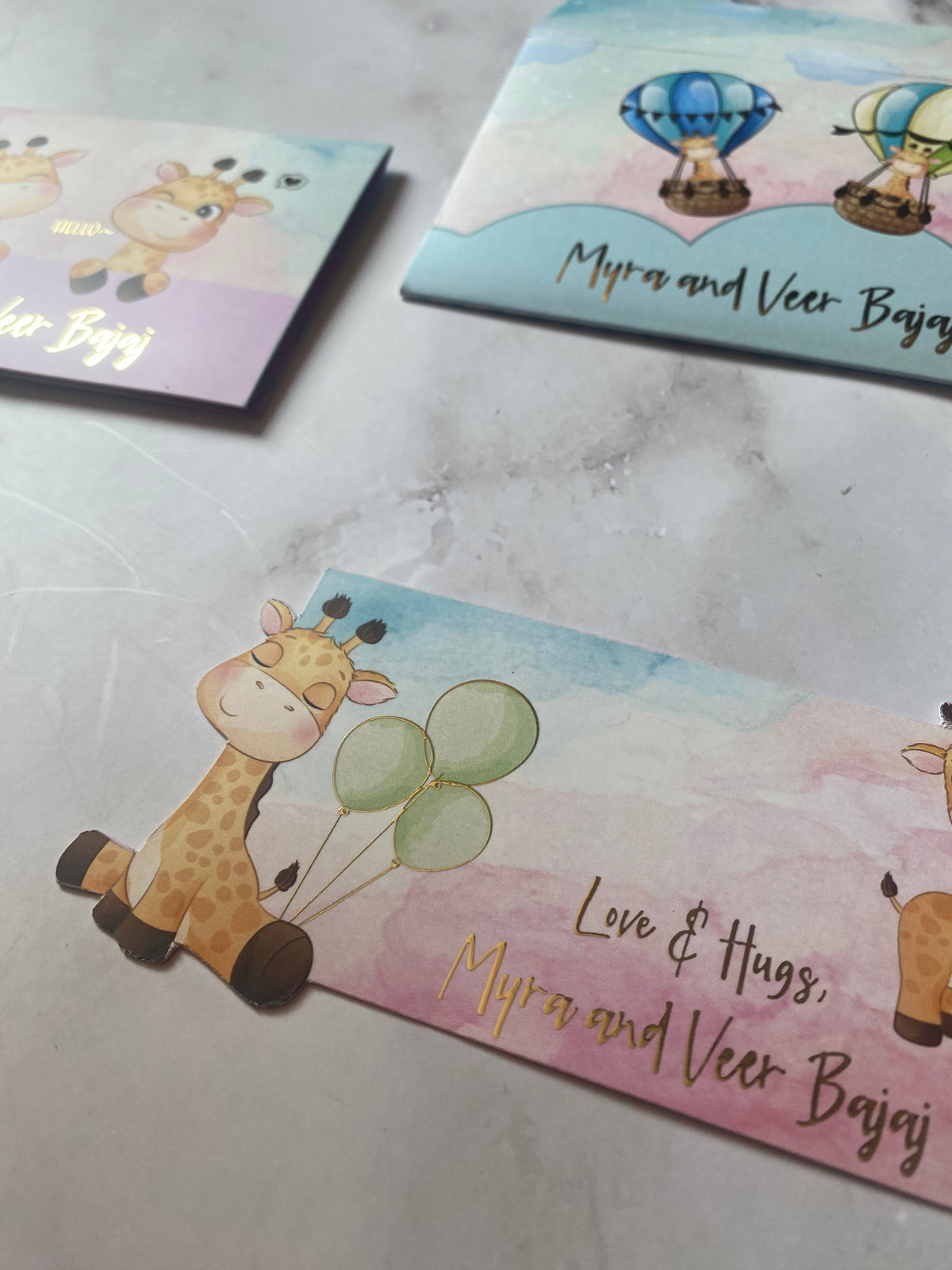 Giraffe Balloon Adventure Set (Pink & Blue)