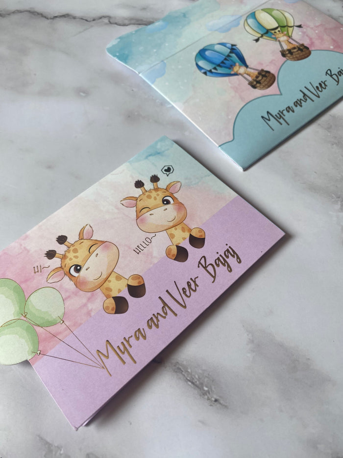 Giraffe Balloon Adventure Set (Pink & Blue)