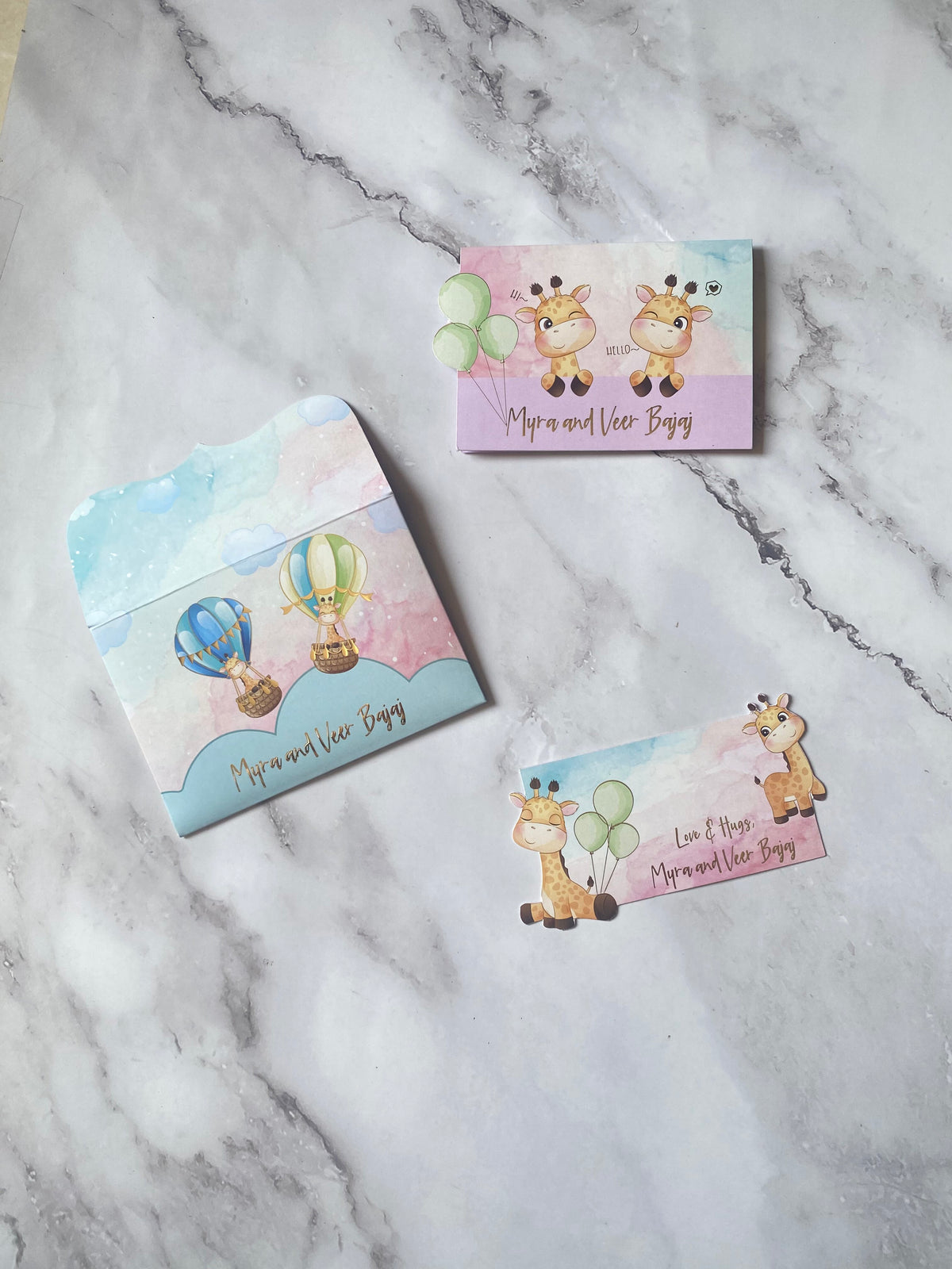 Giraffe Balloon Adventure Set (Pink & Blue)