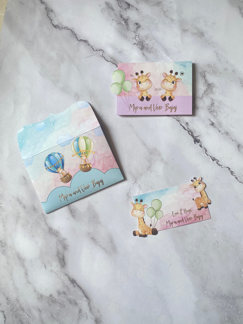 Giraffe Balloon Adventure Set (Pink & Blue)