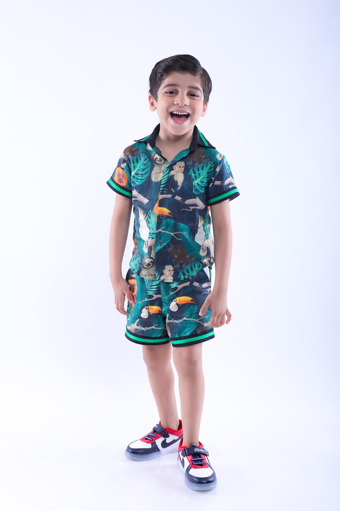 Jungle Print Shirt and Shorts