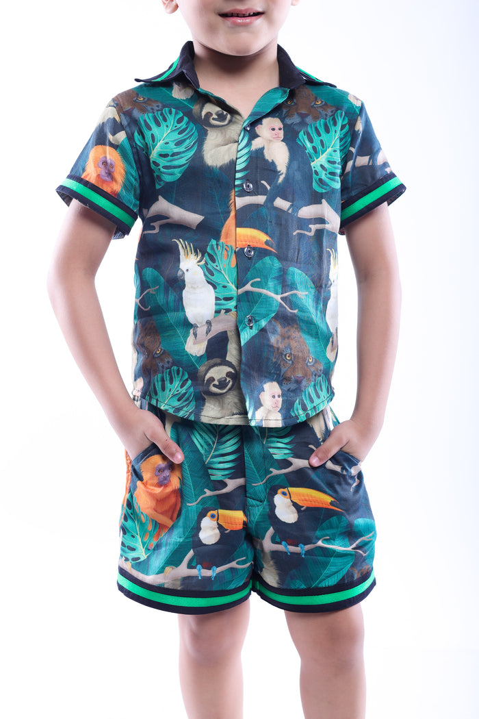 Jungle Print Shirt and Shorts
