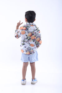 Orange and Dragonfly Printed Shirt