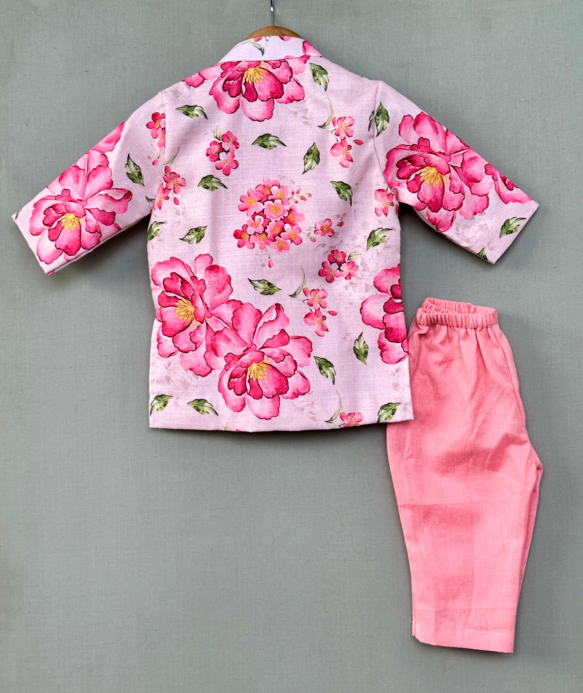 Pink Floral Kurta with Pant