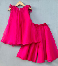 Bright Pink Co-ord Set with Heart applique