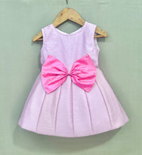 Signature Flaired Dress with Pink Bow