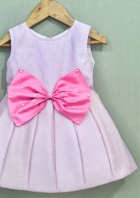 Signature Flaired Dress with Pink Bow