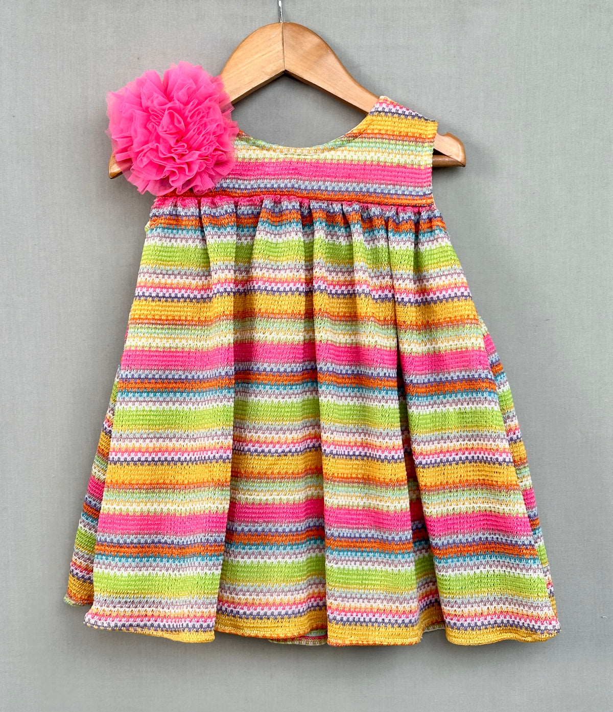Multicolour Striped Knitted Dress