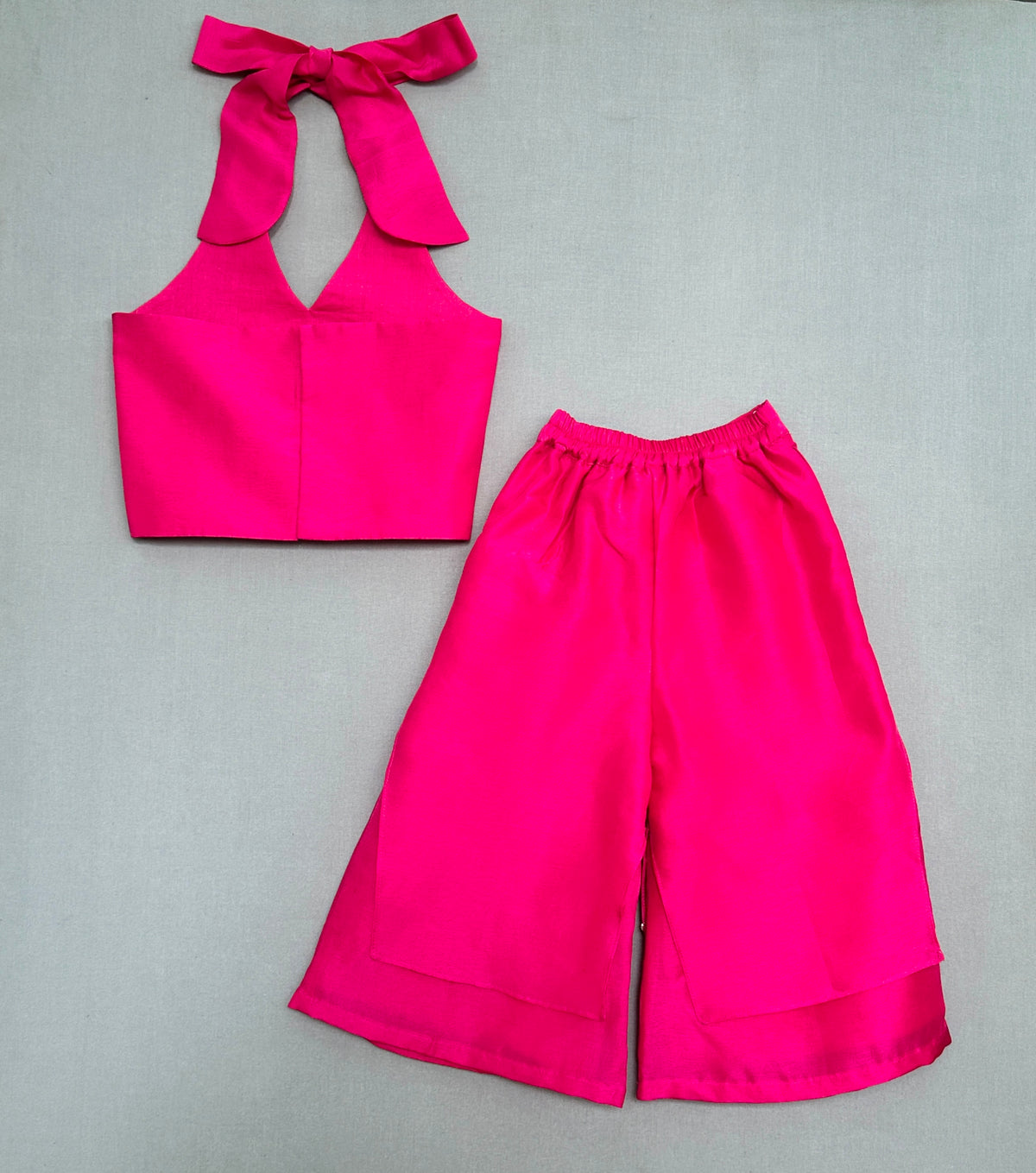 Halter neck Co-ord Set with Sequin Embroidery