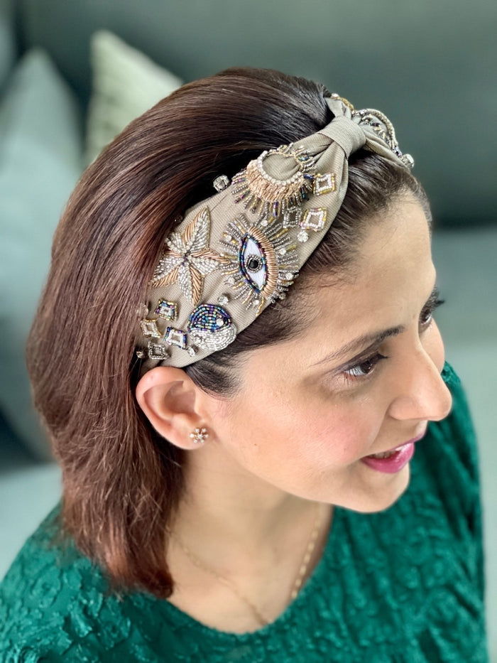 Tinsel Embroidered Headband