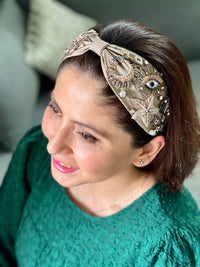 Tinsel Embroidered Headband