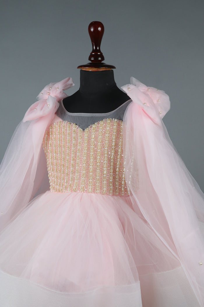 pink moti dress