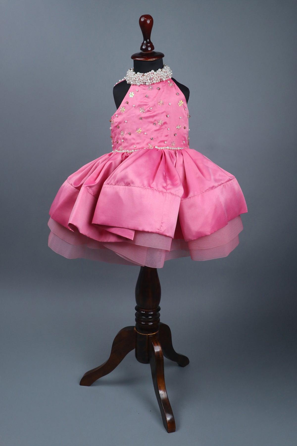 onion pink dress purles work head band and with bow