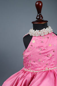 onion pink dress purles work head band and with bow