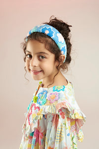 Flutter Bloom Embellished Printed Baby Doll Kids Dress