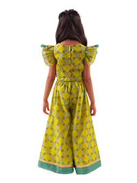 Rangoli Crop Top With Palazzo Co Ordinate Set